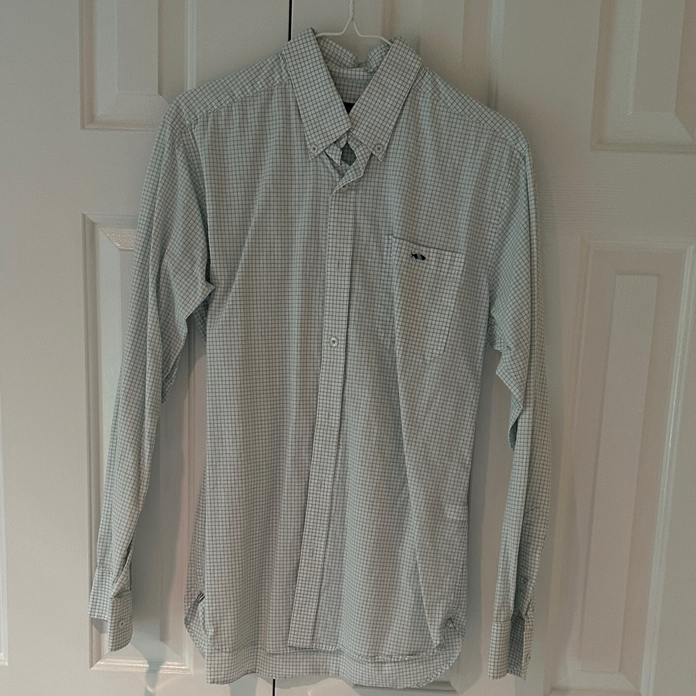 Men's Casual Checkered Shirt - Light Gray